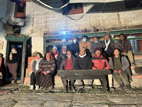 Participants of a co-design session in Dzarkot village during spring 2023 (Cred. Yungdrung Tsewang Gurung)
